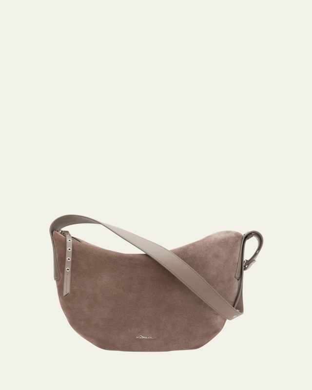 Go Hammock Zip Suede Shoulder Bag
